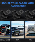 Heavy Duty 3 Eighth Inch Tie Down D Ring Anchors With Mounting Bracket Pack Of Six, securing vehicles and trailers