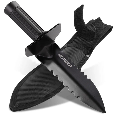 Heavy Duty Serrated Metal Detecting Shovel With Belt Mount Sheath For Treasure Hunting And Gardening Pro Digging Tool