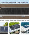 16 Piece Solar Panel Mounting Bracket Kit With Z Brackets Lightweight Aluminum Corrosion Free Construction on roof