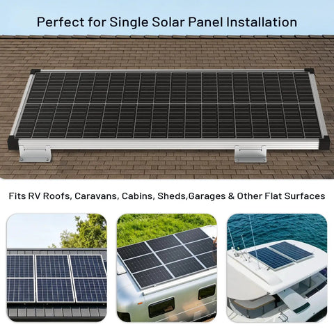16 Piece Solar Panel Mounting Bracket Kit With Z Brackets Lightweight Aluminum Corrosion Free Construction on roof