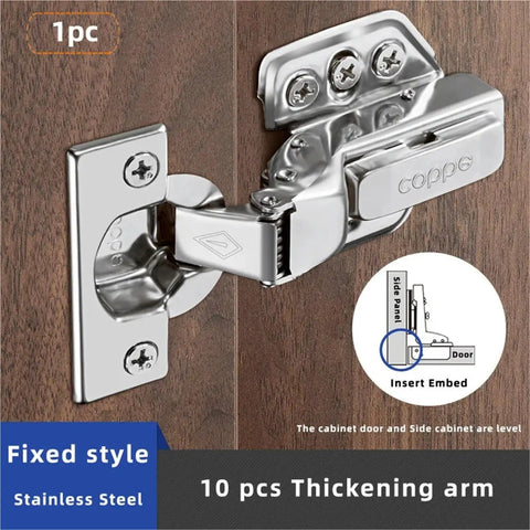 Soft Close Hydraulic Cabinet Hinges Stainless Steel Door Hinge 1 Piece installed on cabinet door
