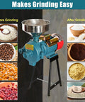 Beast 3000W Electric Dry Grain Mill Grinder, 110V Workhorse With 150mm Disc in use for corn, rice, wheat before and after grinding