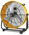 Heavy Duty 24 Inch Metal Drum Fan For Garage Workshop Warehouse Basement 3 Speed Floor Fan With High Velocity Airflow Industrial Cooling