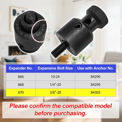 Stainless Steel Screw Anchor Expander For Caulking Anchors Size 3/8-16 Compatible With Greenlee 84305 Power Drill Part