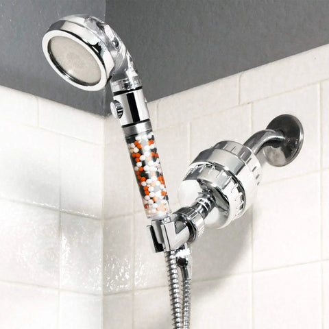 High Pressure Shower Head With Built In Filter And Wall Adapter Kit 3 In 1 Rainfall Massage Jet Spray Eco Stop Temperature Control EcoPower Water Saver For Better Shower Experience