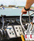 Two Pack SPDT Mini Toggle Switch 3 Pin 2 Position On On 5A 125V And 3A 250V installed on boat dashboard