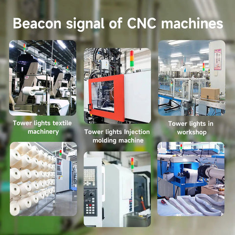 Heavy Duty Multi Layer Tower Light With LED Warning Lamp And Alarm in CNC machines and workshops, IP44 Waterproof AC110V
