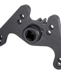 Camoo engine barring flywheel turning tool, gray metal bracket with central square-drive hub and mounting holes