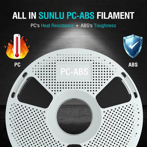 PC-ABS 3D Filament 1.75mm 1Kg Spool White Hybrid For High Strength And Heat Resistance Industrial Grade Plate Ready And Paint Friendly With Dimensional Tolerance 0.03mm