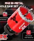 EZARC 16-Piece Bi-Metal Hole Saw Kit with red storage case, Amazon brand