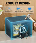 Small Steel Key Lock Safe Box For Home Office Or Hotel Use, ultra secure with anti-pry, anti-drilling, and anti-theft features.