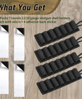 Image showing 4 Packs 7 Rounds 12 And 20 Gauge Tactical Shotgun Shell Holder Carrier with Adhesive Side Saddle Nylon Pouch in black.