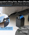 Heavy Duty Carbon Steel Furniture Dolly With 3000 Lb Capacity Move Sofa And Appliances Safely Featuring Anti Tip Design with upgraded lifting pole.