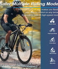 Beast 1000W Peak Electric Mountain Bike For Adults on trail, 25 MPH Ebike, 26 Inch MTB, dual disc brakes, multiple riding modes