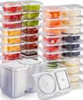 Stacked Two Compartment Snack Containers With Lids For Meal Prep And On The Go Storage Double Snack Boxes For Travel Or Camping