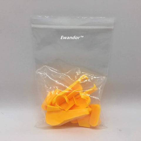 Bag of yellow nylon inserts for tire changer, labeled Ewander, Beefy Pro Grade Insert Kit For Tire Changer Duck Head Mount Demount Tools