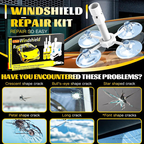 Keep Your Daily Driver Slick With This Hella Easy Windshield Crack Repair Kit Auto Glass Chip Bullseye Fix Tool and accessories in use.