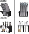 Universal Gun Magazine Storage Wall Mount Rack For AR10 AR15 AK47 SKS M4 And Pistol Magazines Of All Calibers, Heavy Duty Organizer