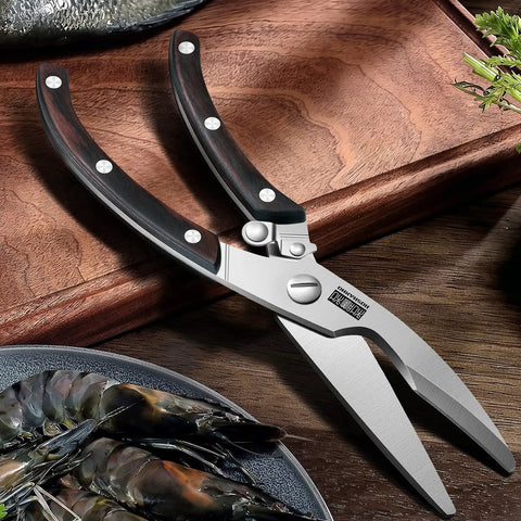 Heavy Duty Kitchen Scissors For Poultry And Bones Ultra Sharp Stainless Steel Shears With Comfortable Grip Boss Grade Performance Great For Herbs Poultry Crusts And Everyday Kitchen Prep Beast Mode Tool That Easily Cuts Through Tough Meat.