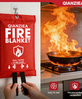 4 Pack 40 By 40 Fire Blanket For Kitchen And Home Must-Have Emergency Gear Fiberglass Suppression Blanket For Grease Fires