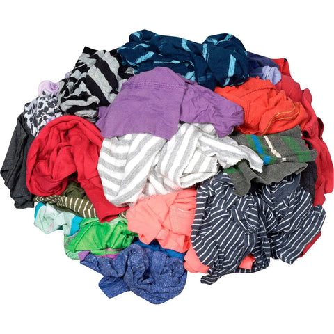 50 Lb Box Of Recycled Cut Rags Mixed Colors For Polishing Finishing Dusting And Cleaning Jobs Made From Washed And Cut White T Shirts And Other Assorted Knits In Various Types And Sizes 300 Towels