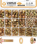 521 Piece Flange Bolts Assortment Kit M6 M8 M10 Serrated Hex Cap Flange Bolts With Nuts And Washers Class 8 8 Set