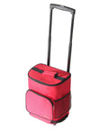 Ultra Compact Cooler Smart Cart Red Insulated Collapsible Rolling Tote For Tailgate BBQ Beach And Summer Trips Lightweight Under 3 Lbs With Locking Telescoping Handle Keeps Ice Cream And Popsicles Frozen On The Go