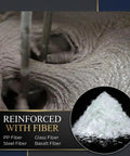 Mixing concrete with Ten Pound Fiberglass Reinforcement For Concrete And Mortar Mix, White Fibers For Seepage And Crack Resistance