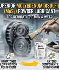 Pro Grade MoS2 Powder 100g 99 Percent Pure Molybdenum Disulfide Ultrafine 1.3 Micron Dry Lubricant For High Temp Gears Bearings Chains And Heavy Duty Industrial Lubrication with gears