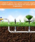 Diagram of Six Pack One Half Inch MNPT PVC Male Pipe Thread Sprinkler Head Riser Extensions For Lawn Irrigation System in use.