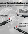14 Piece Snap Ring Pliers Set With Internal And External Circlips Pliers Including 45 Degree Bent 90 Degree Bent And Straight Pliers