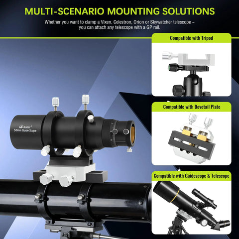 Heavy Duty Dovetail Clamp For Telescopes And Cameras Attaches To Mount With Beefy 9 Bore Layout 35 To 63 Mm Center Spacing