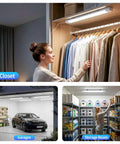 Bright LED Ceiling Light Fixture With Plug 5000K Triproof LED Tube Light 16W Linkable Closet Lighting installed in closet