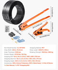 Heavy Duty Banding Sealer Tool Kit With 2000 Ft PET Strapping 600 Metal Seals 200 Corner Protectors And Plastic Pallet Packaging Gear For Warehouse Transportation And Home Use, PET roll and sealer