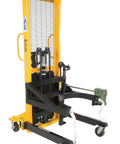 Heavy Duty Steel Drum Lifter Rotator Transporter with smooth rolling casters and rugged black-yellow finish for 55-gallon barrels.