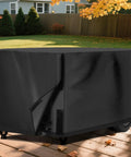 Kickass Universal Generator Cover Waterproof 26X20X20 Inches on wooden deck, protecting portable generator from weather.