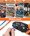 Heavy Duty Wire Crimping Tool Kit With Ratcheting Crimper And 200 Pcs Color-Coded Heat Shrink Connectors, repairing electrical wires