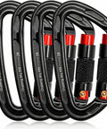 Heavy Duty Auto Lock Carabiner Clips 28KN 6172Lbs Aluminum 4 Pack Large Carabiners For Keychains Hammock Camping Gym Hiking Outdoor Gear And Dog Leash