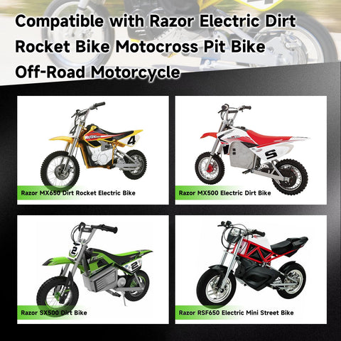 25H Drive Chain 132 Link With 13 Tooth Sprocket Upgrade Kit For Razor MX650 MX500 RSF650 SX500 Electric Dirt Bike Pit Bike Motocross Parts With Chain Tensioner