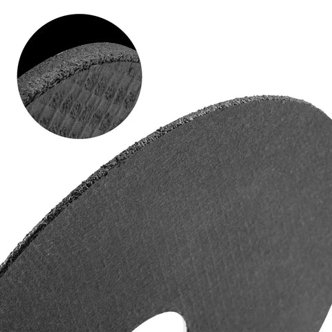 Heavy Duty 4.5 Inch Angle Grinder Cutting Discs close-up showing thin profile for ripping through stainless steel and metal jobs.