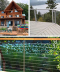 Deck with One Eighth Inch Stainless Steel Cable With Cutter, 7x7 Strands Construction, T316 Stainless Steel For Deck Railing
