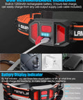 USB charging port and battery indicator of LED Headlamp Flashlight Beast Bright 1000 Lumens With 230 Degree Broadbeam