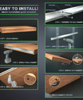 Installation guide for Beefy Two Foot Aluminum Floating Shelves Bracket System With Hidden Support 300Lb Load Capacity Up To 31 Inch Shelf