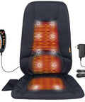 Ten Vibrating Motors Massage Seat Cushion With Heat, showing ten motor zones and controller, heated seat cover for chair, office, or home use.
