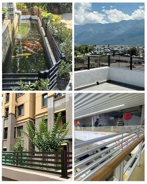 Heavy Duty Aluminum Balcony Railing Height Extender With Solid Anti Fall Safety Guard To Keep Kids And Dogs Secure Add Quick Patio Privacy Weatherproof Outdoor Upgrade in outdoor and indoor settings.