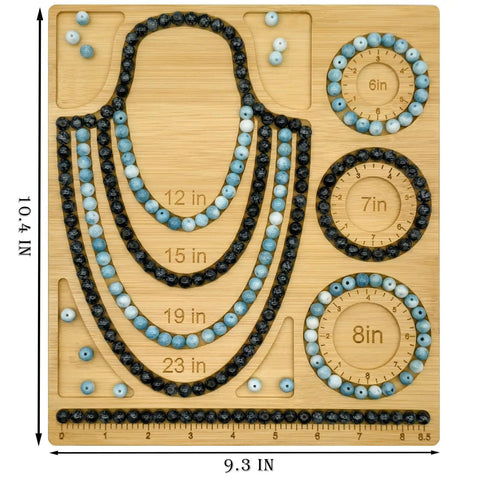 Beading Board For Jewelry Making With Bamboo Tray And Multi Groove Layout For Necklaces And Bracelets Ideal Bead Tray Supplies
