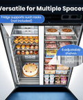 Totally Legit Commercial Upright Freezer Refrigerator Combo With Dual Temp Zones And 36 Cubic Feet Of Hella Spacious Stainless Storage for desserts and frozen goods.
