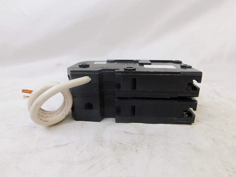 Side view of Type GFCB Circuit Breaker 120/240 VAC 60 Amp 2-Pole with Ground Fault Protection and white coil.