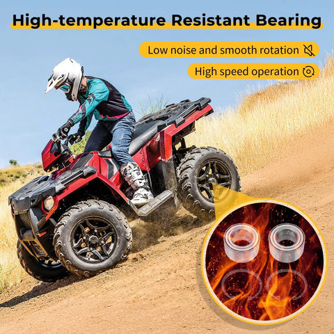 Top Shelf Heavy Duty Rear Wheel Bearing Seal Kit For Polaris Ranger Sportsman Ace Rzr Models 3514917 3515087 7710440, high-temp resistant bearings for rugged terrain.