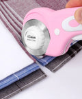 Versatile 45mm Rotary Cutter For Fabric With Five Extra Blades, Ergonomic Roller Cutter Design, Cuts Through Multiple Layers, Safety Lock For Left And Right Handed, Pro Sewing And Quilting Tools Pink cutting fabric